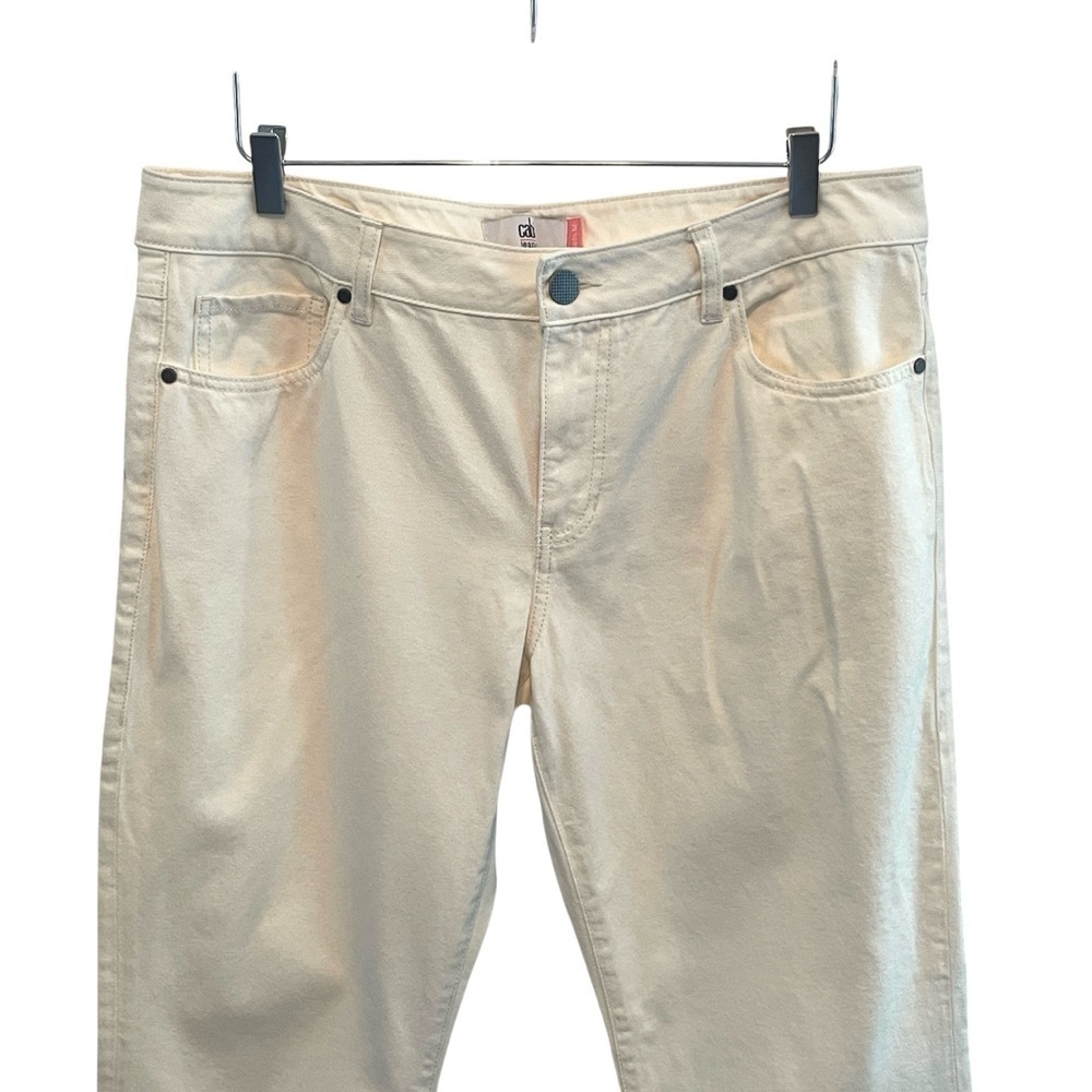 CAbi White Women's Boot Cut 100% Boyfriend Jeans Size 12